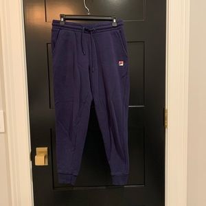 FILA Women Navy Blue Sweatpants - Small